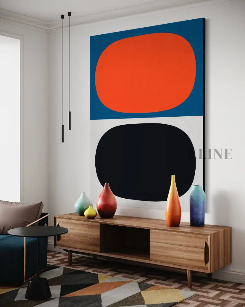 Blue and Red 5 - Hand Painting