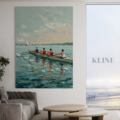 Blue Beyond the Boat - Hand Painting