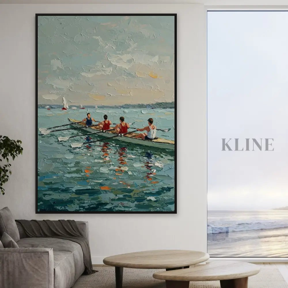 Blue Beyond the Boat - Hand Painting