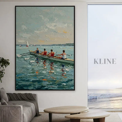 Blue Beyond the Boat - Hand Painting