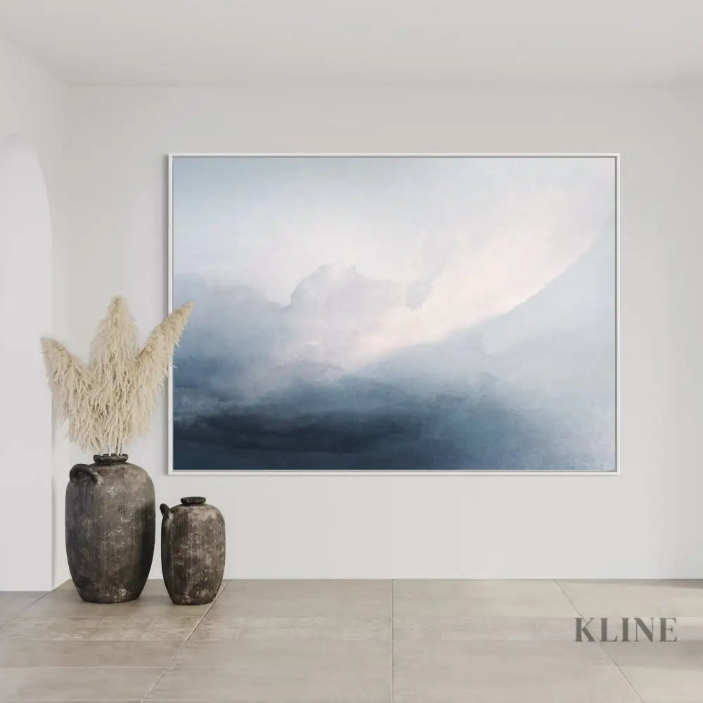 Blue Clouds - Hand Painting Horizontal Wall Art