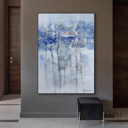 Blue Drips - Hand Painting