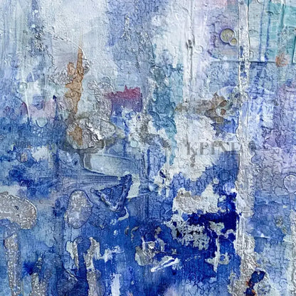 Blue Drips - Hand Painting
