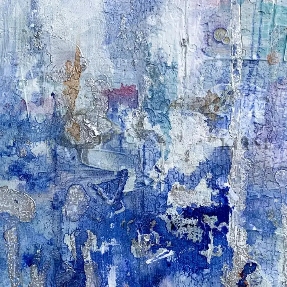 Blue Drips - Hand Painting