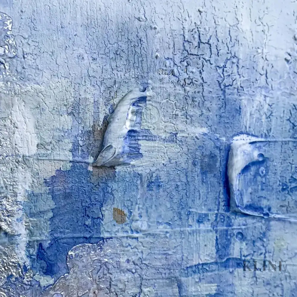 Blue Drips - Hand Painting