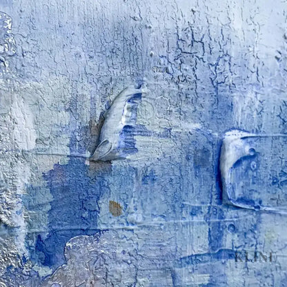 Blue Drips - Hand Painting