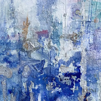 Blue Drips - Hand Painting