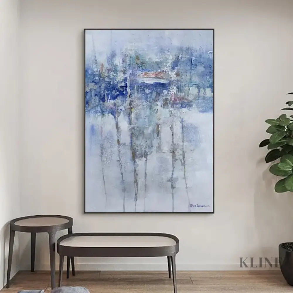 Blue Drips - Hand Painting 
