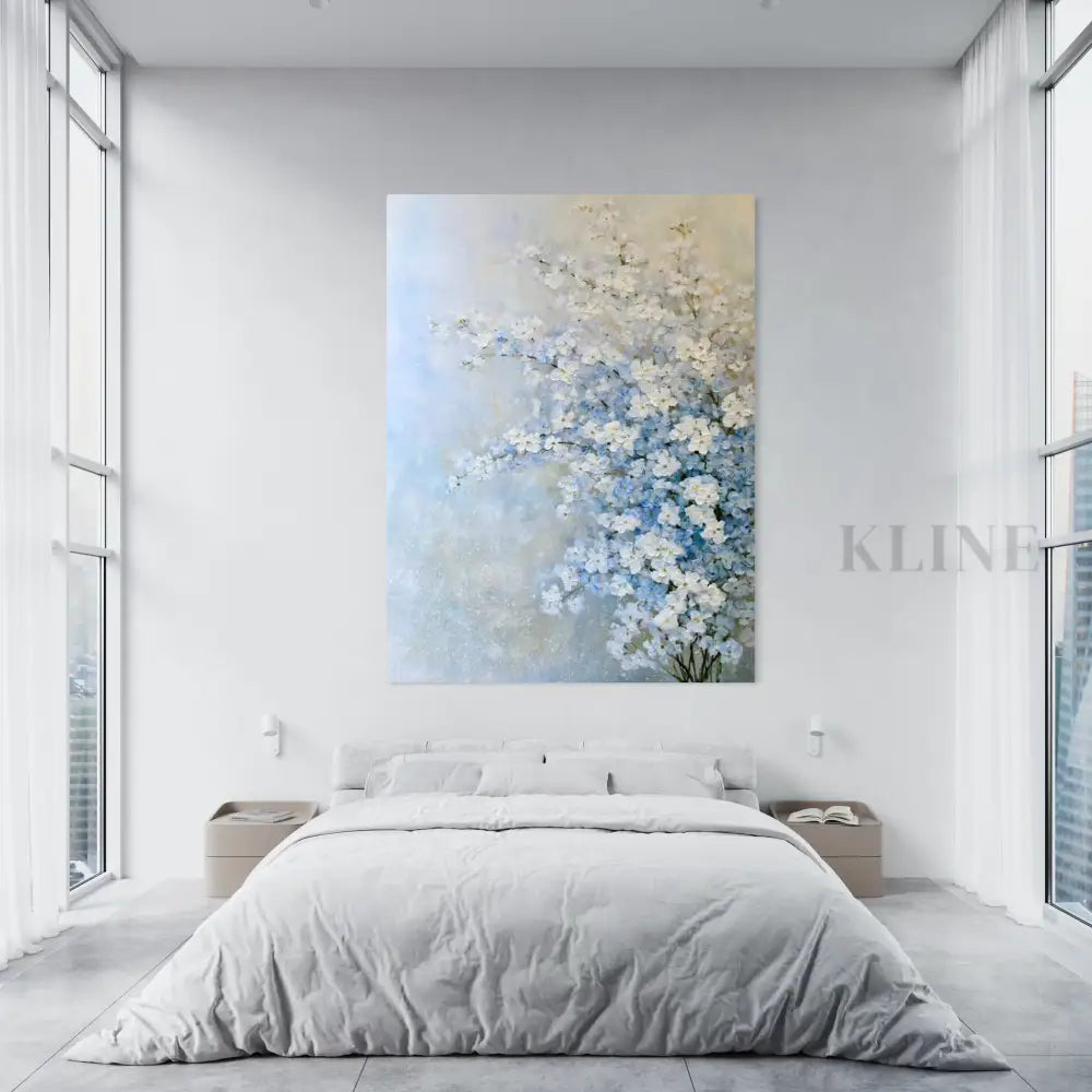 Blue Garden Mist - Hand Painting