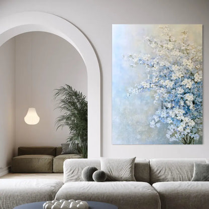 Blue Garden Mist - Hand Painting