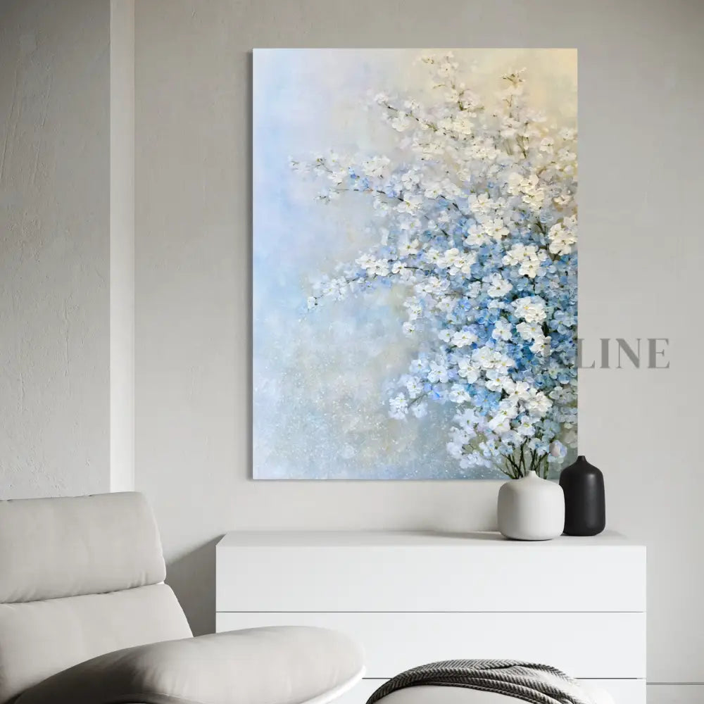 Blue Garden Mist - Hand Painting