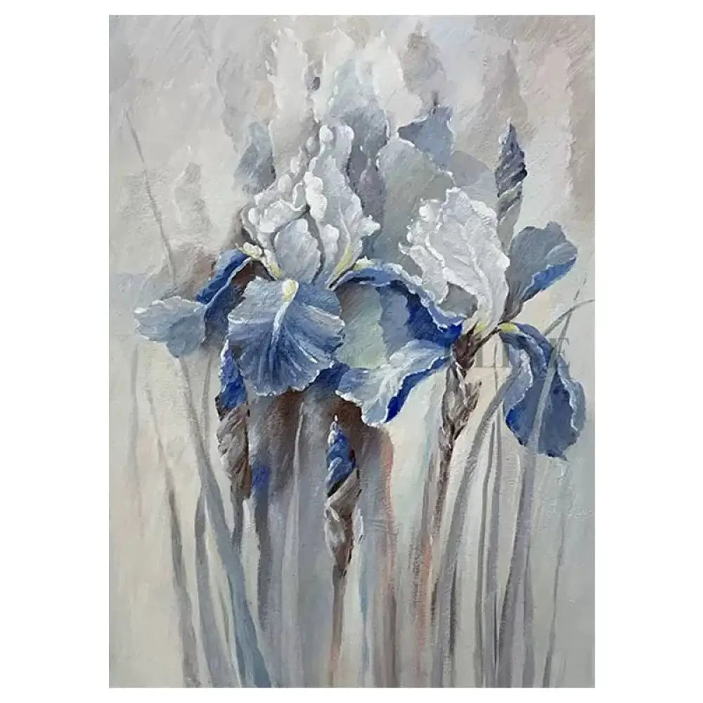 Blue Iris Harmony - Hand Painting