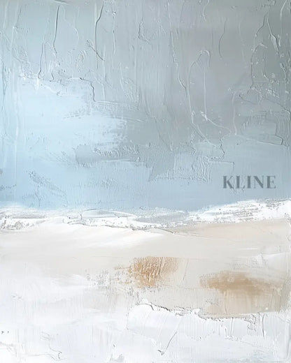 Blue Ocean Abstract Triptych - Hand Painting