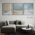 Blue Ocean Abstract Triptych - Hand Painting