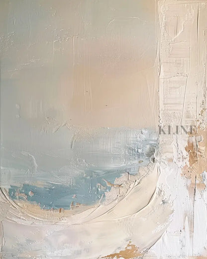 Blue Ocean Abstract Triptych - Hand Painting