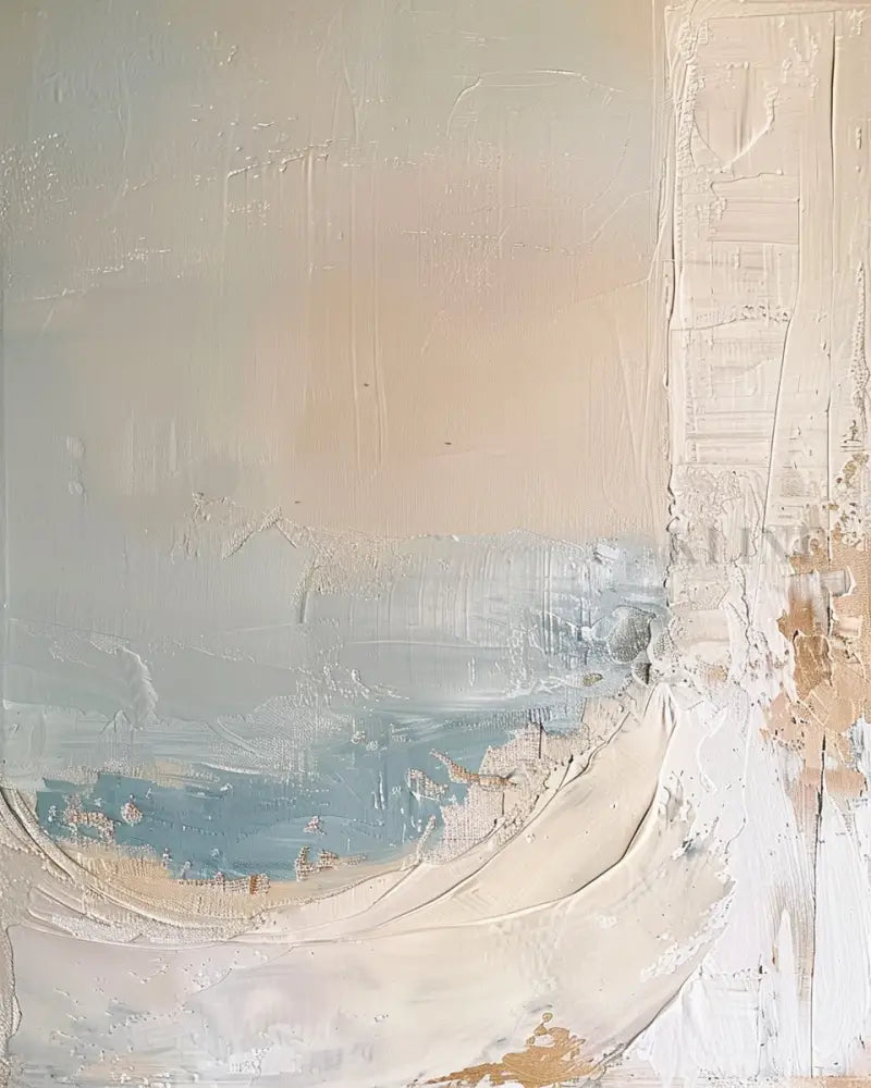 Blue Ocean Abstract Triptych - Hand Painting Canvas Set (3PCS)