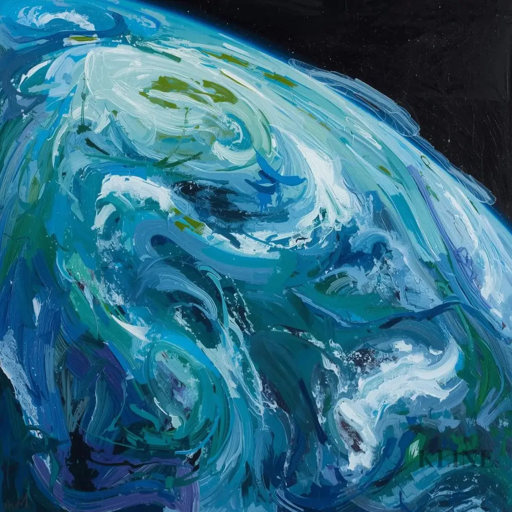 Blue Planet - Hand Painting