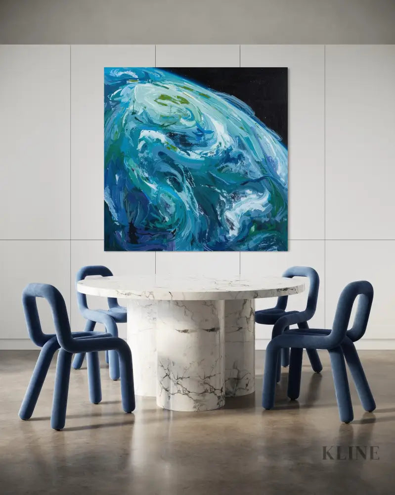 Blue Planet - Hand Painting 