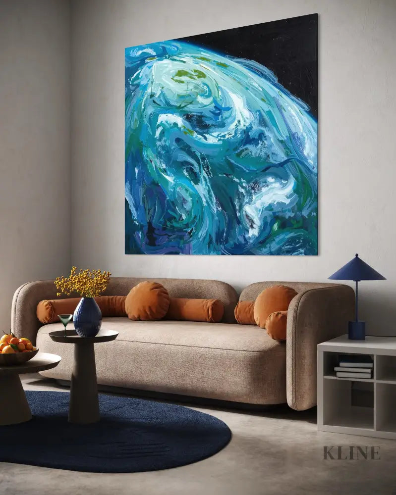 Blue Planet - Hand Painting 