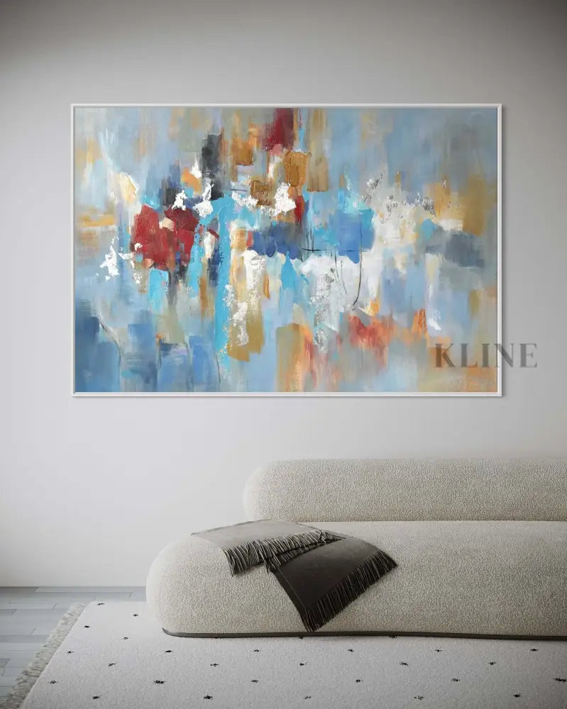 Blue Sky and Rainy City - Hand Painting Cityscape Paintings
