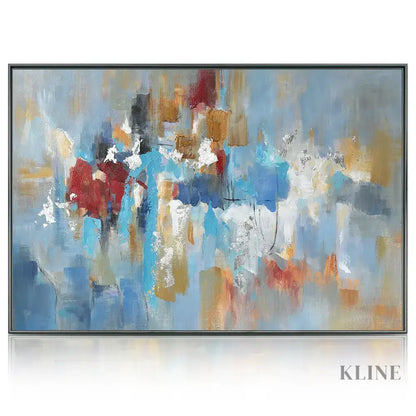 Blue Sky and Rainy City - Hand Painting