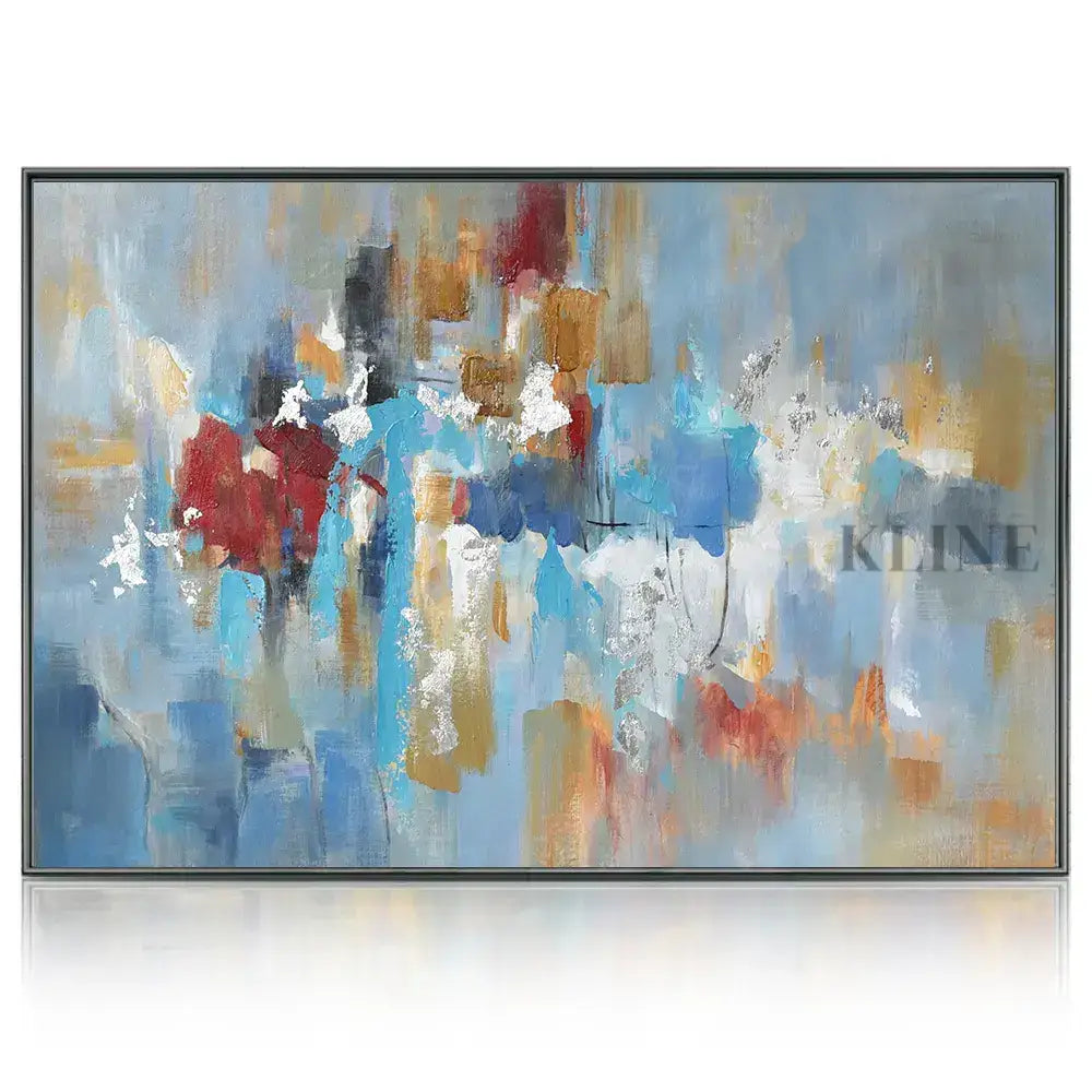 Blue Sky and Rainy City - Hand Painting Cityscape Paintings