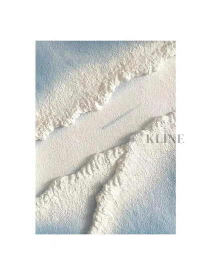 Blue Water White Sand Type of Beach Textured Painting - Hand Painting