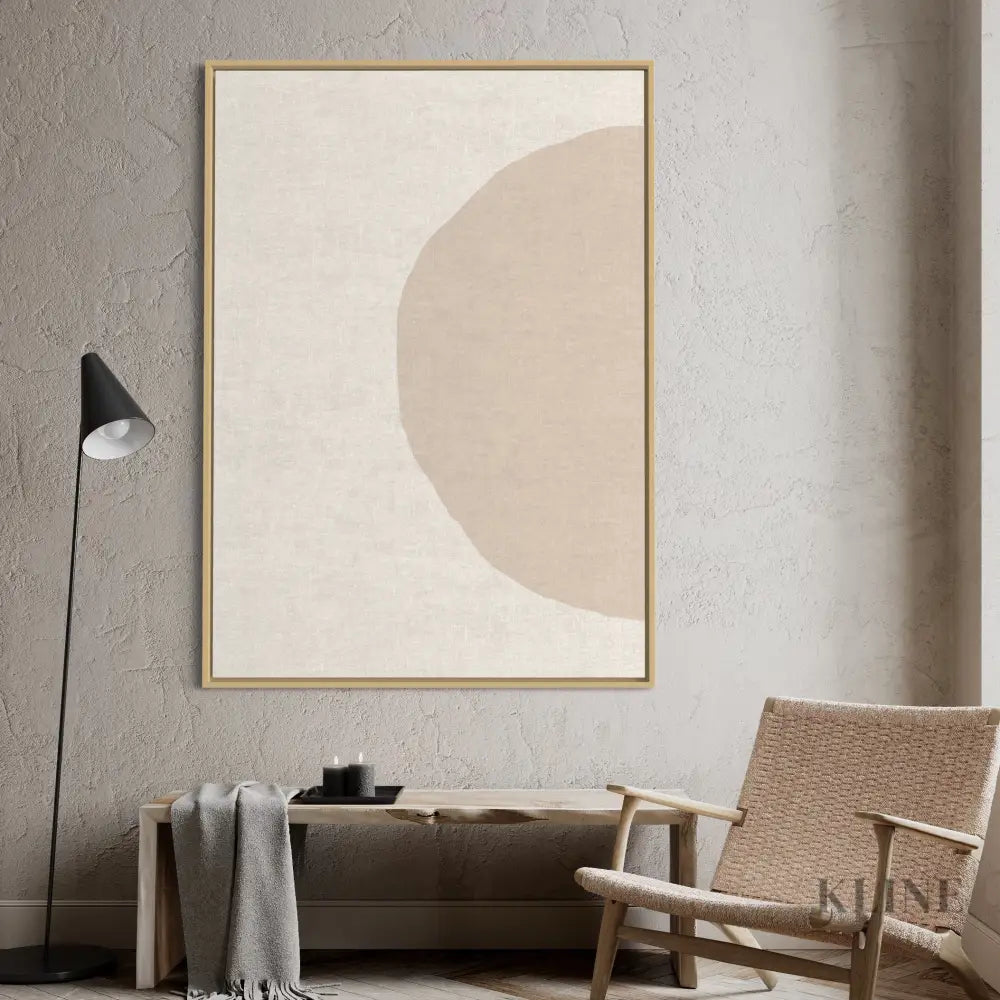 Blush & Beige Line Circles 1 - Hand Painting