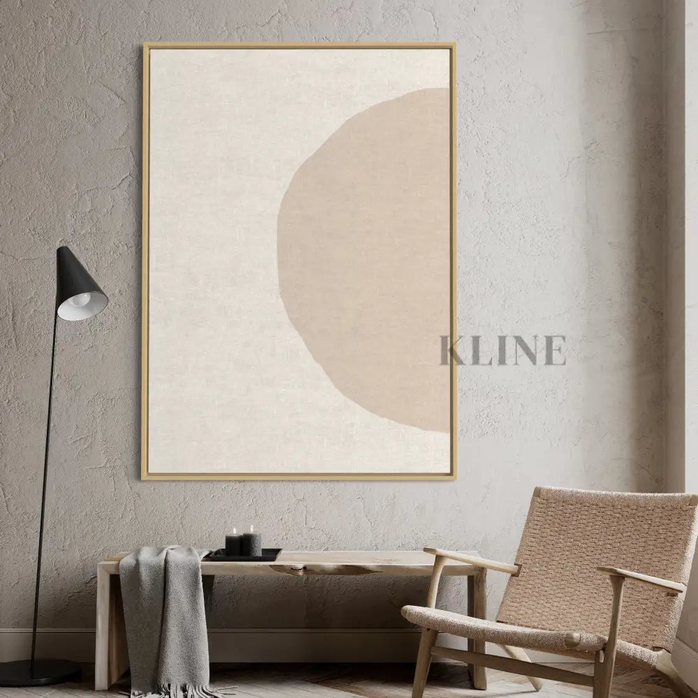 Blush & Beige Line Circles 1 - Hand Painting