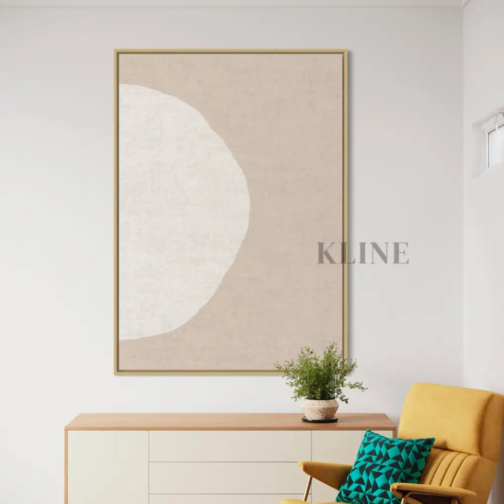 Blush &amp; Beige Line Circles 2 - Hand Painting