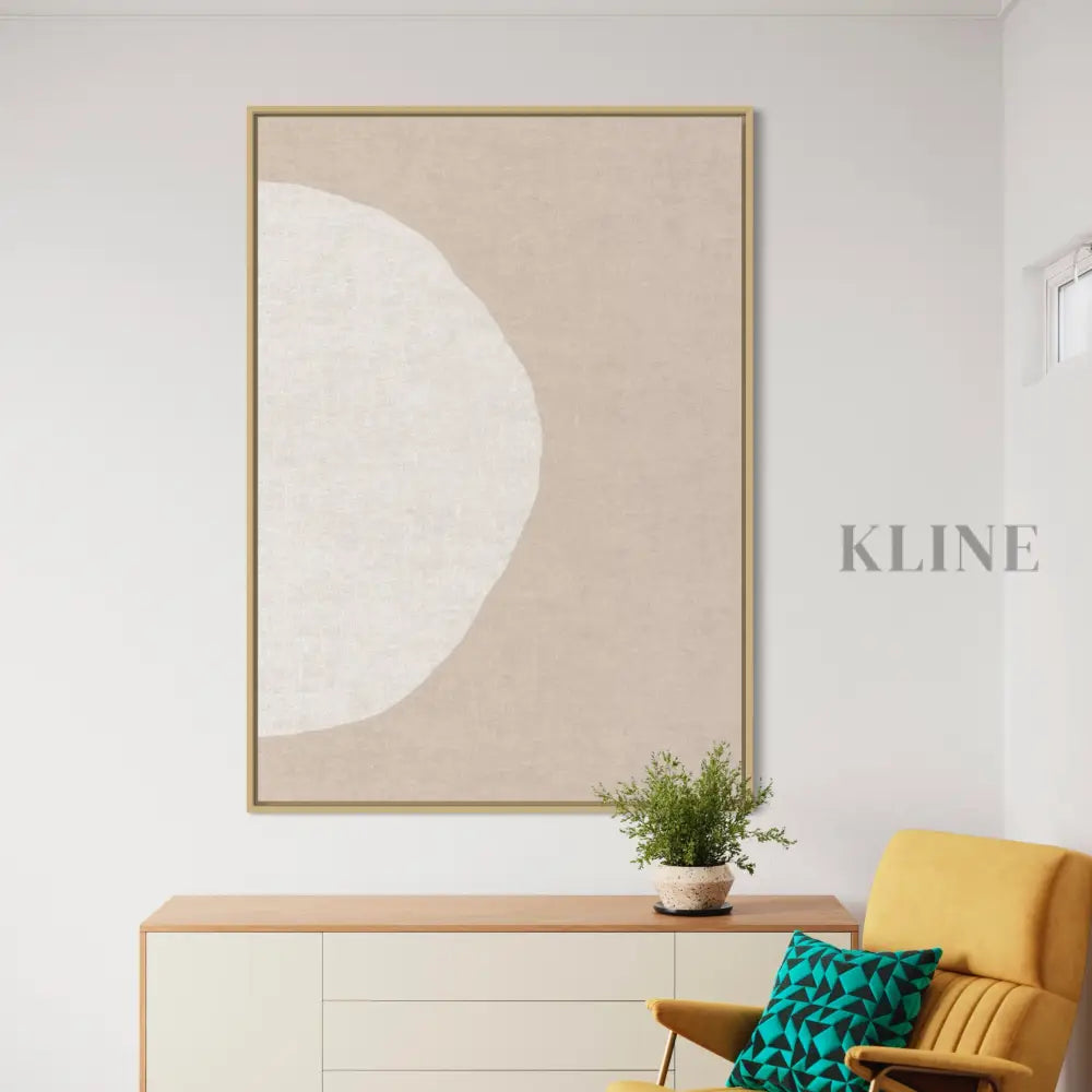Blush &amp; Beige Line Circles 2 - Hand Painting