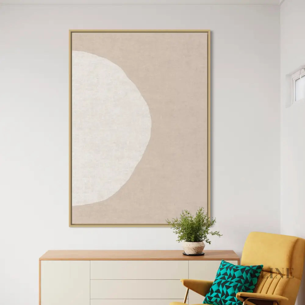 Blush &amp; Beige Line Circles 2 - Hand Painting