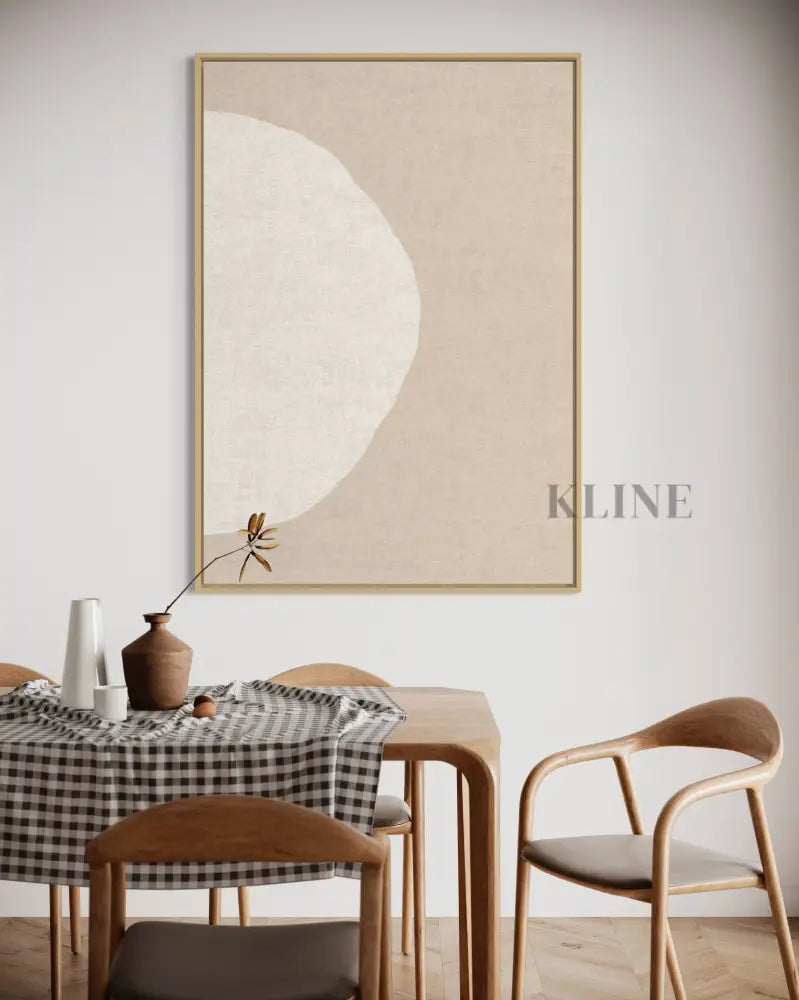 Blush &amp; Beige Line Circles 2 - Hand Painting