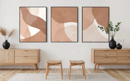 Boho Strokes Triptych - Hand Painting