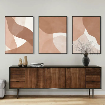 Boho Strokes Triptych - Hand Painting