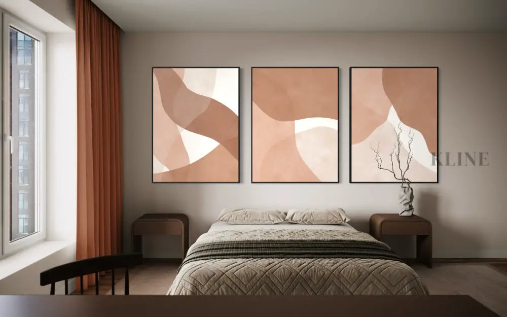 Boho Strokes Triptych - Hand Painting
