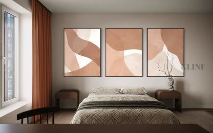 Boho Strokes Triptych - Hand Painting