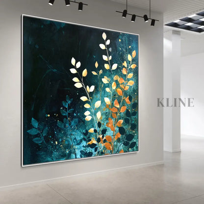 Botanical Lights at Midnight - Hand Painting