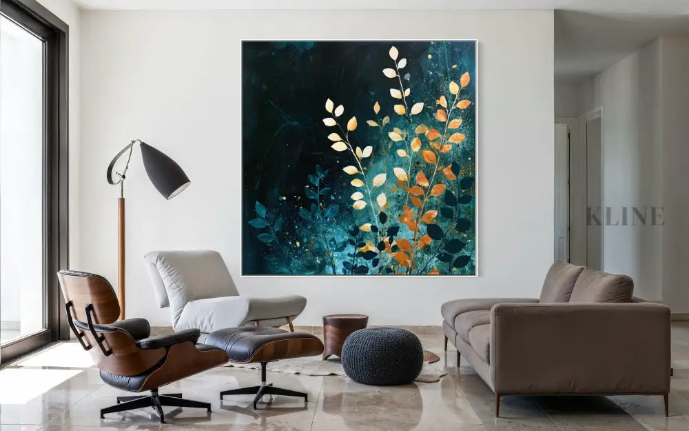 Botanical Lights at Midnight - Hand Painting