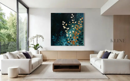 Botanical Lights at Midnight - Hand Painting