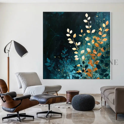 Botanical Lights at Midnight - Hand Painting