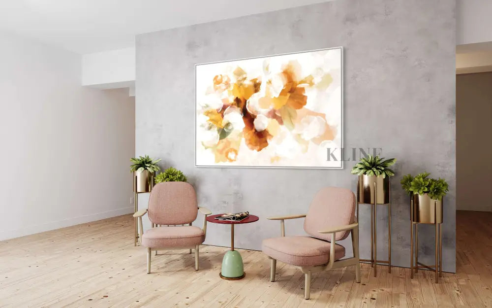 Bouquet Abstract Mustard - Hand Painting