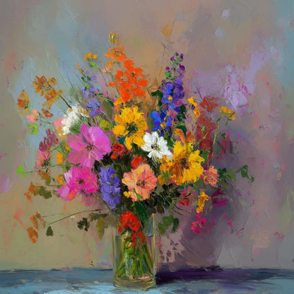 Bouquet Flower Painting - Hand Painting
