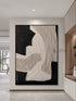 Brown and Beige Textured Painting - Hand Painting