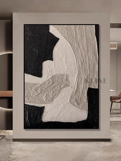 Brown and Beige Textured Painting - Hand Painting