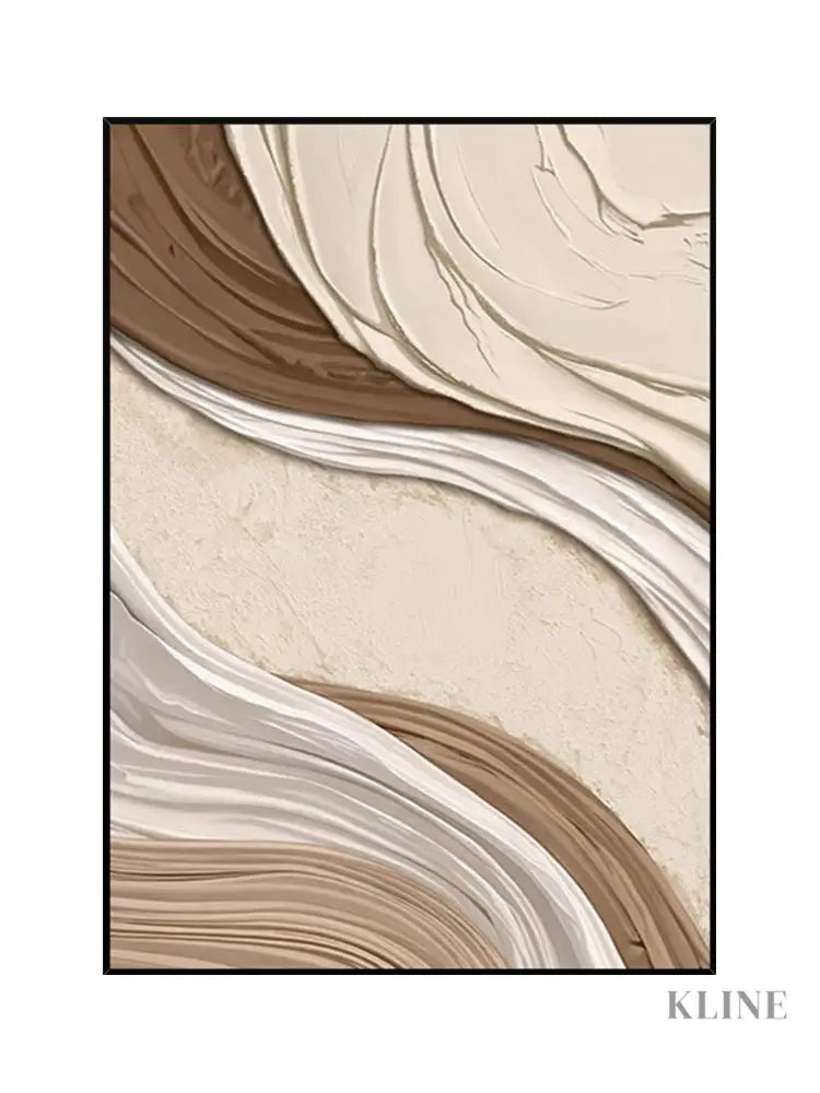 Brown and Cream Textured Wall Art - Hand Painting 