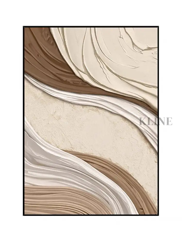 Brown and Cream Textured Wall Art - Hand Painting
