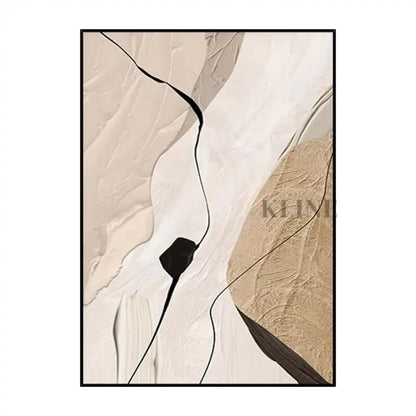 Brown Beige Wabi Sabi Textured Wall Art - Hand Painting