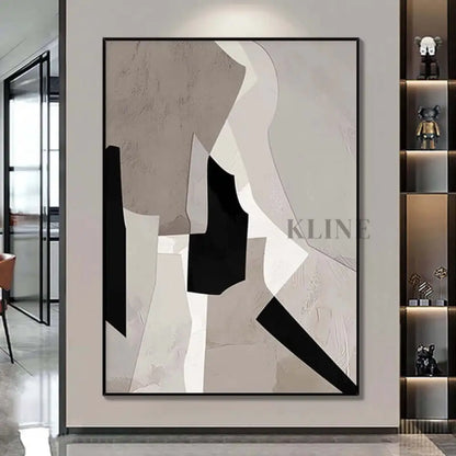 Brown Beige White Textured Wall Art - Hand Painting
