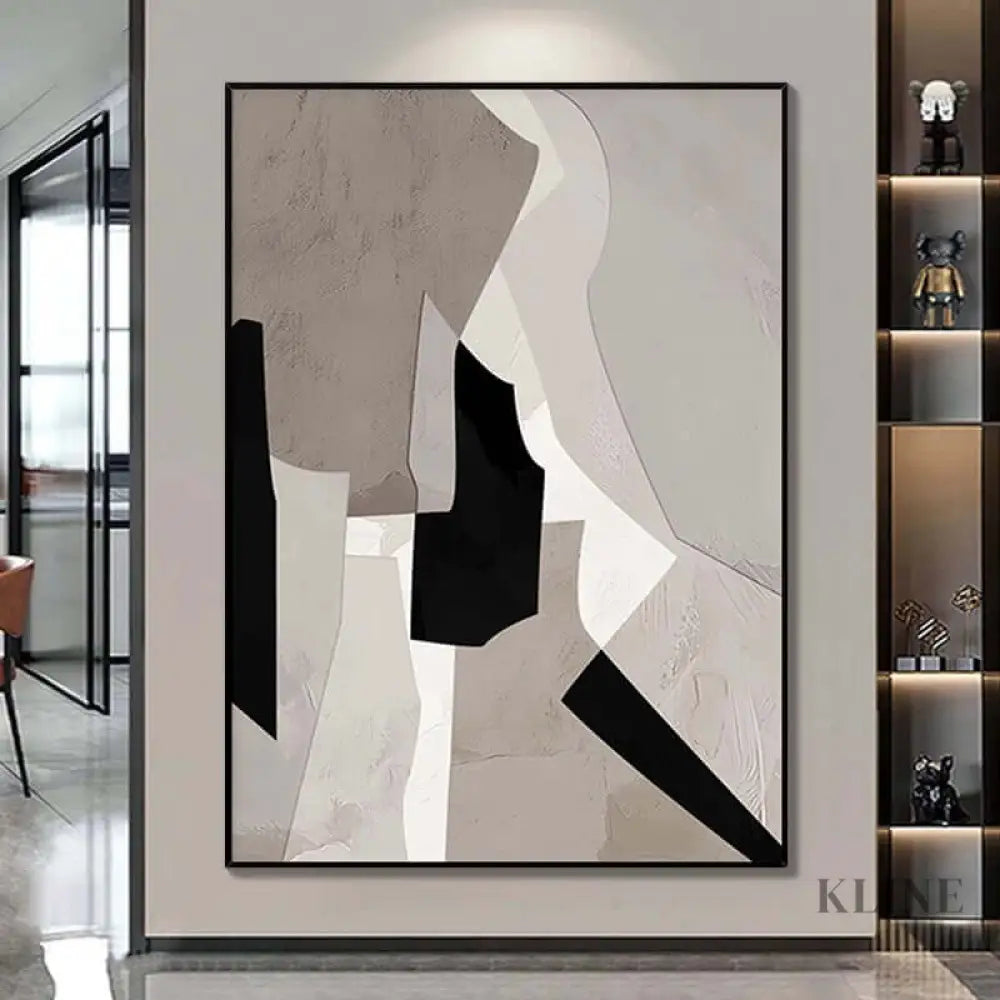 Brown Beige White Textured Wall Art - Hand Painting